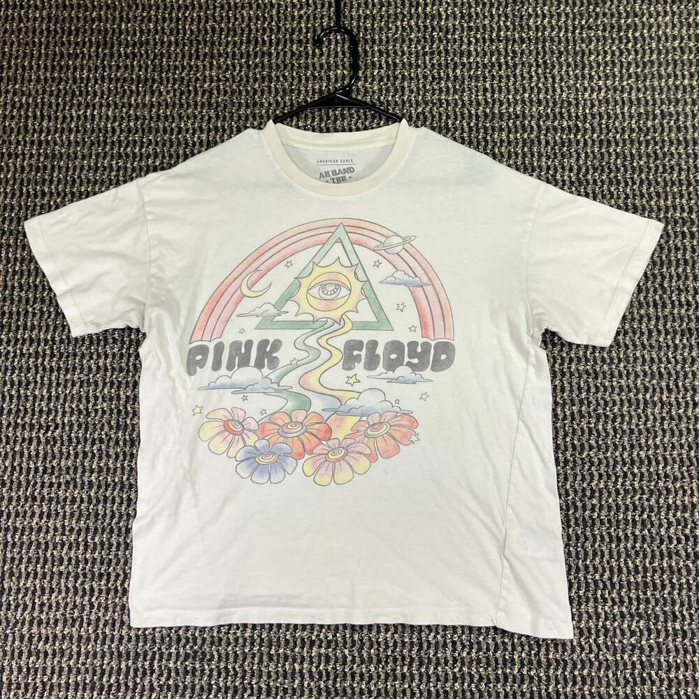 Pink Floyd American Eagle Band Tee XS/S Cream Psychedelic Graphic T-Shirt 2024